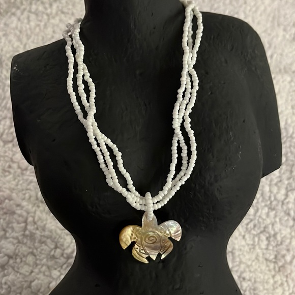 Hand Crafted | Jewelry | Abalone Shell Beaded Turtle Necklace Native ...